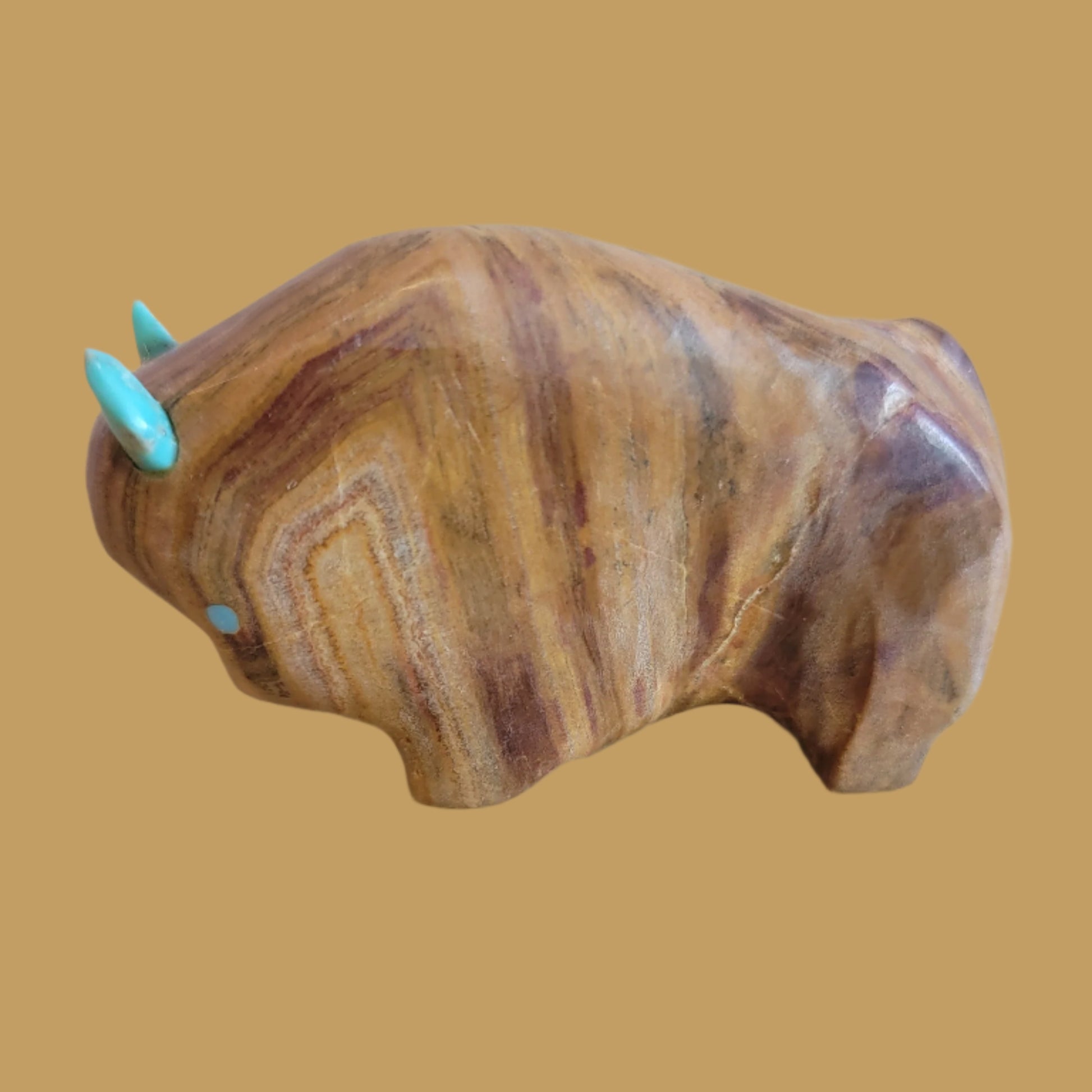 Onyx Bison/Buffalo Zuni Fetish