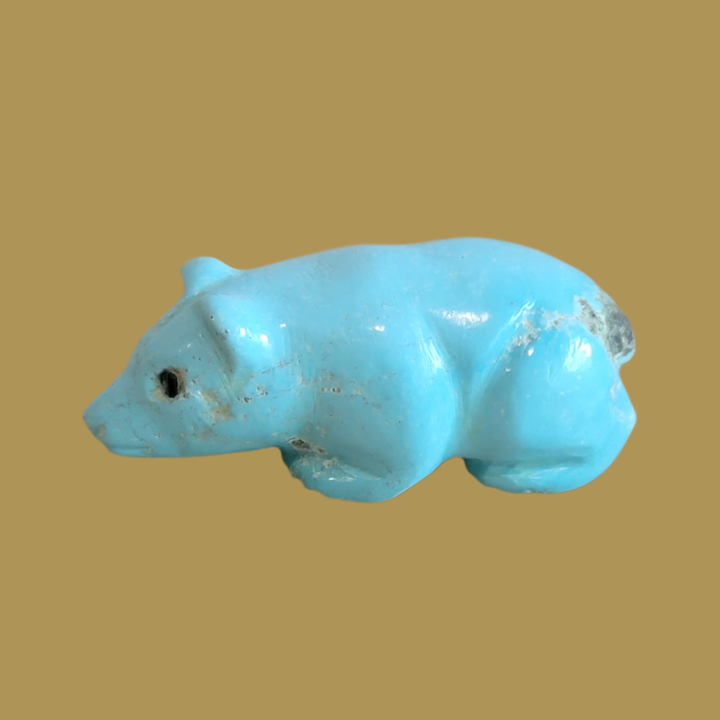 Navajo "Natural Fox" Turquoise Zuni Fetish Bear