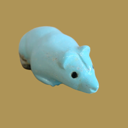 Navajo "Natural Fox" Turquoise Zuni Fetish Bear