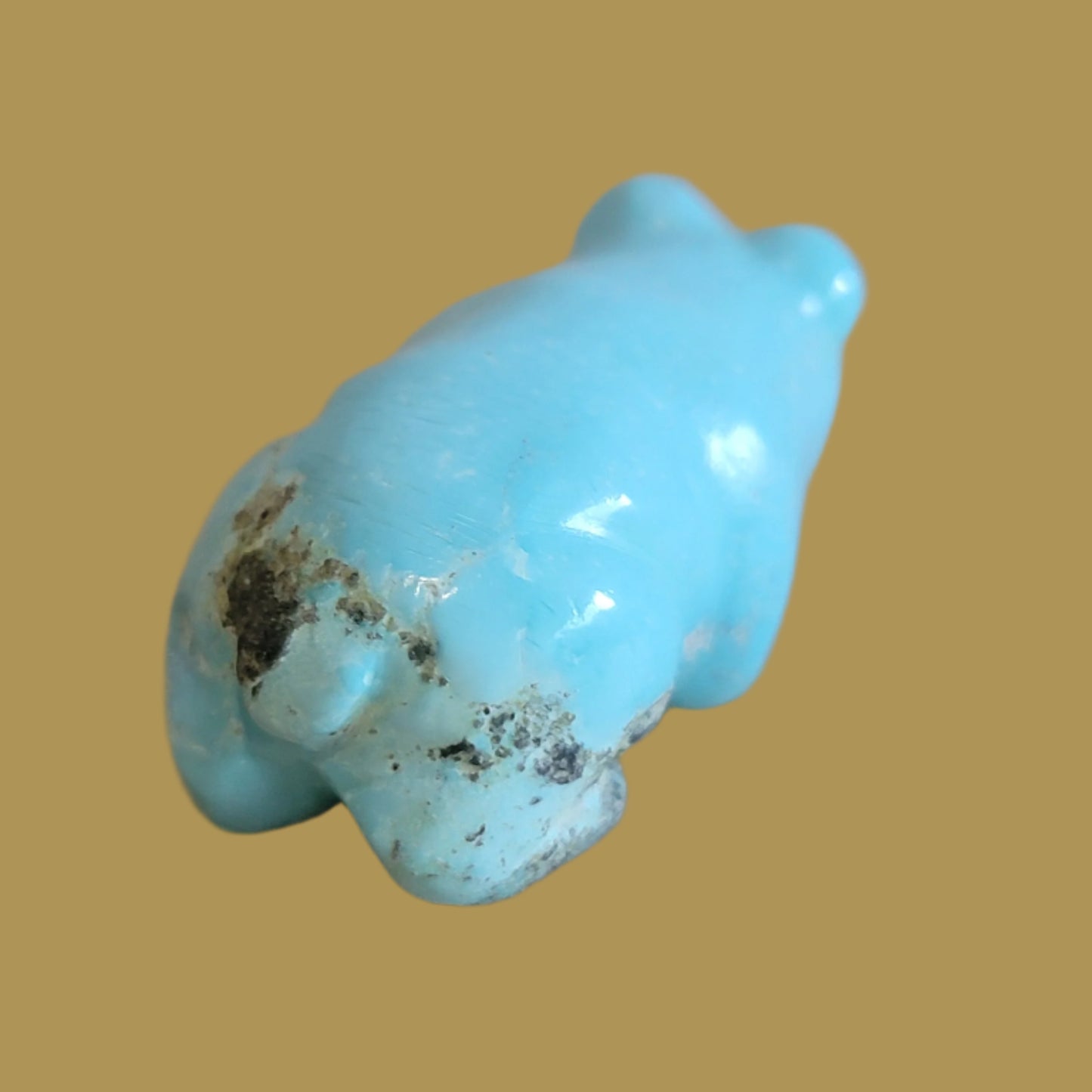 Navajo "Natural Fox" Turquoise Zuni Fetish Bear