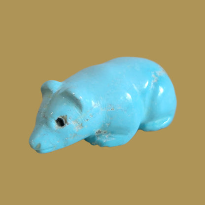 Navajo "Natural Fox" Turquoise Zuni Fetish Bear