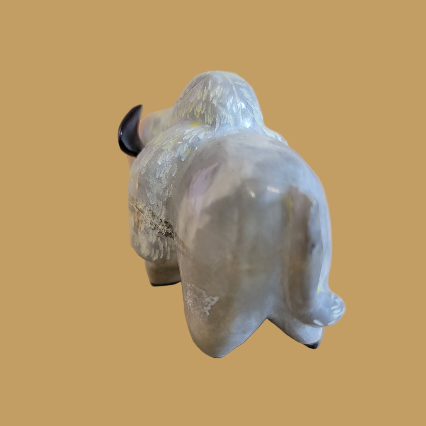 Powerful Travertine Bison/Buffalo Zuni Fetish