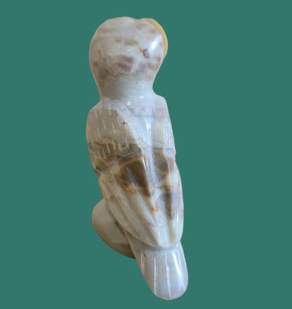 Gold Lip Heart Shaped Face/ Picasso Marble Zuni Fetish Owl