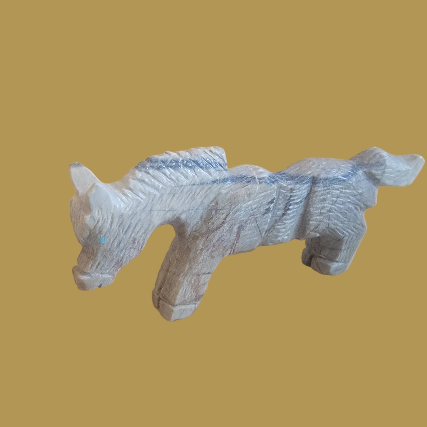 Tony Mackel Picasso Marble Healing Horse Zuni Fetish