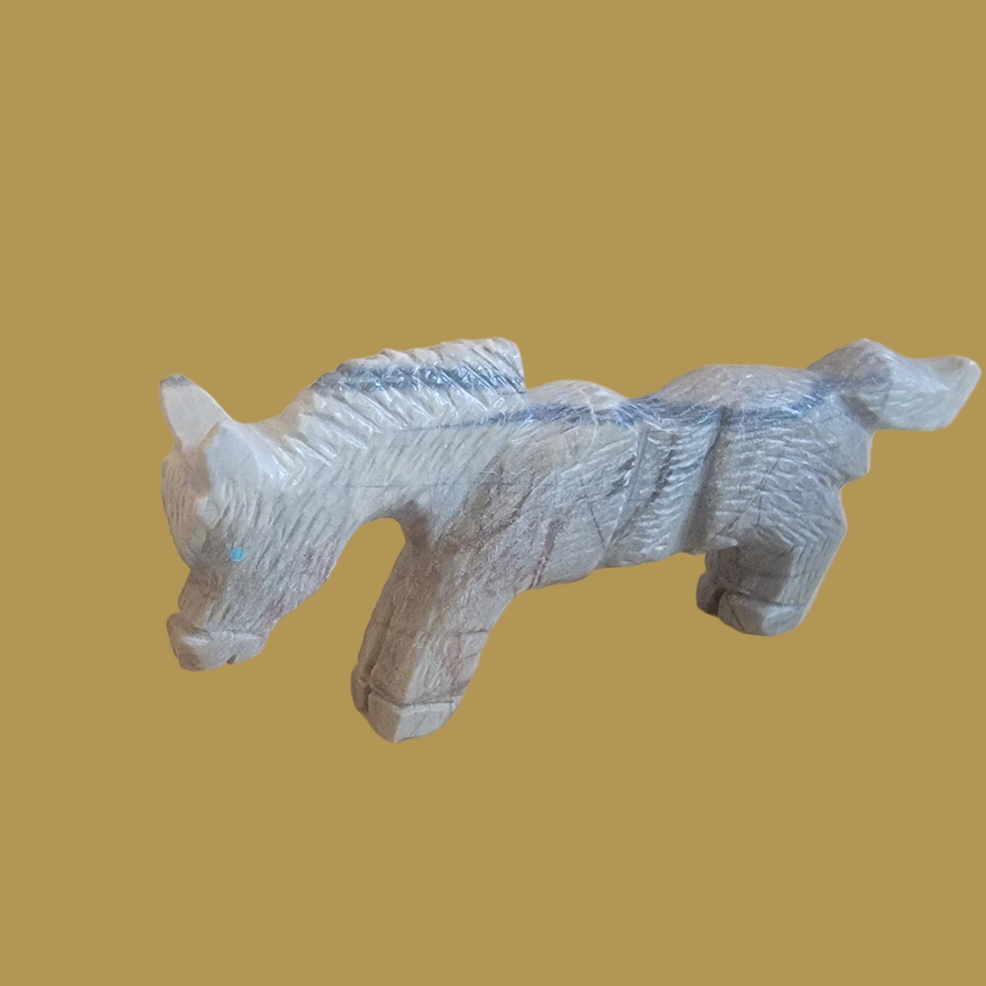 Tony Mackel Picasso Marble Healing Horse Zuni Fetish