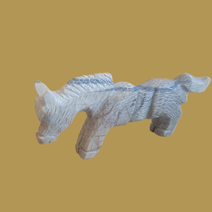 Tony Mackel Picasso Marble Healing Horse Zuni Fetish