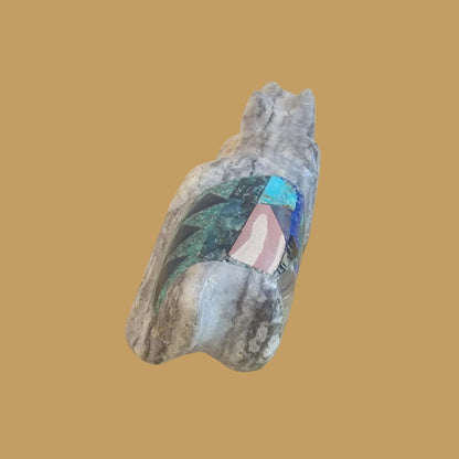 Mosaic Inlay Mountain Lion Zuni Fetish