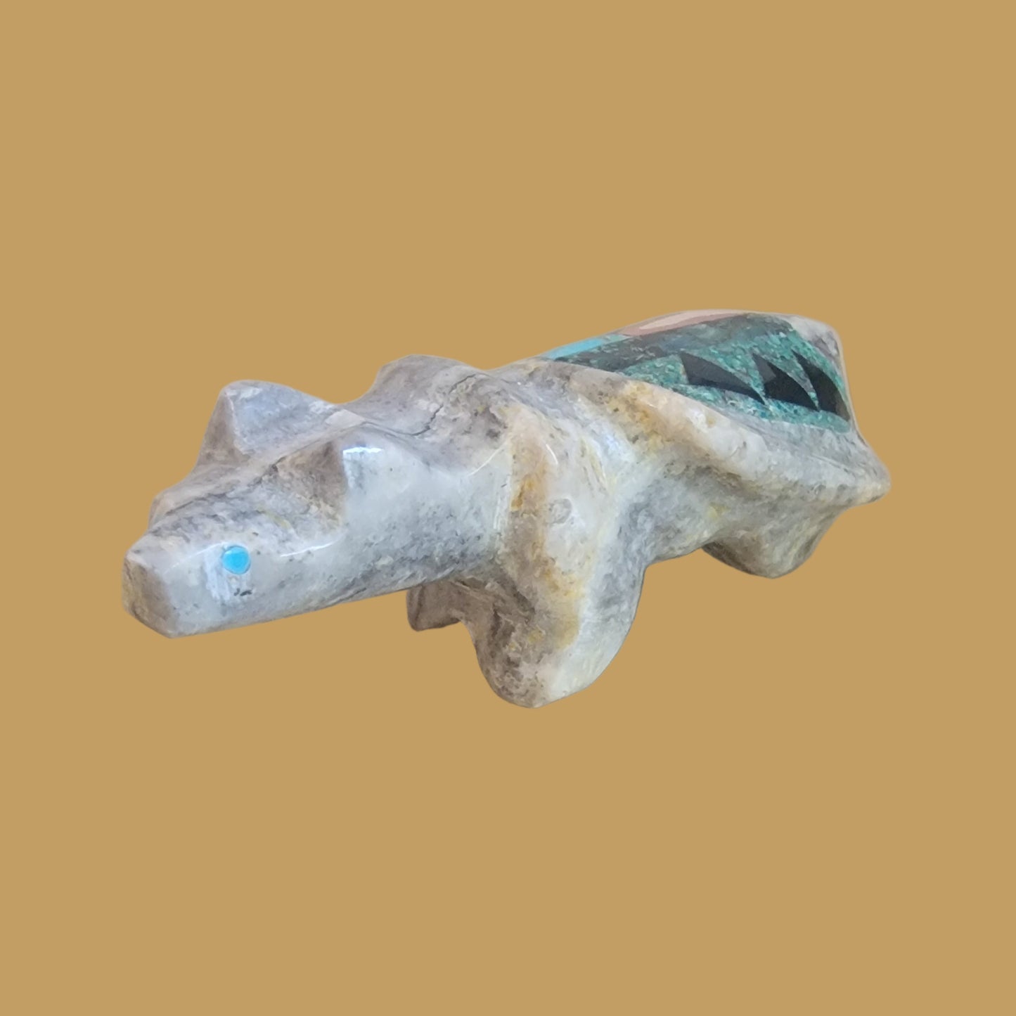 Mosaic Inlay Mountain Lion Zuni Fetish