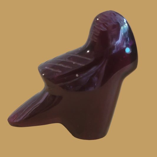 Slag Glass Rich Burgundy Cardinal Zuni Fetish