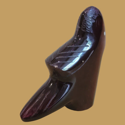 Slag Glass Rich Burgundy Cardinal Zuni Fetish