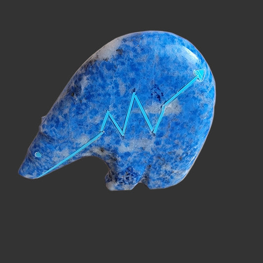 Elegant Denim Lapis Medicine Bear Zuni Fetish