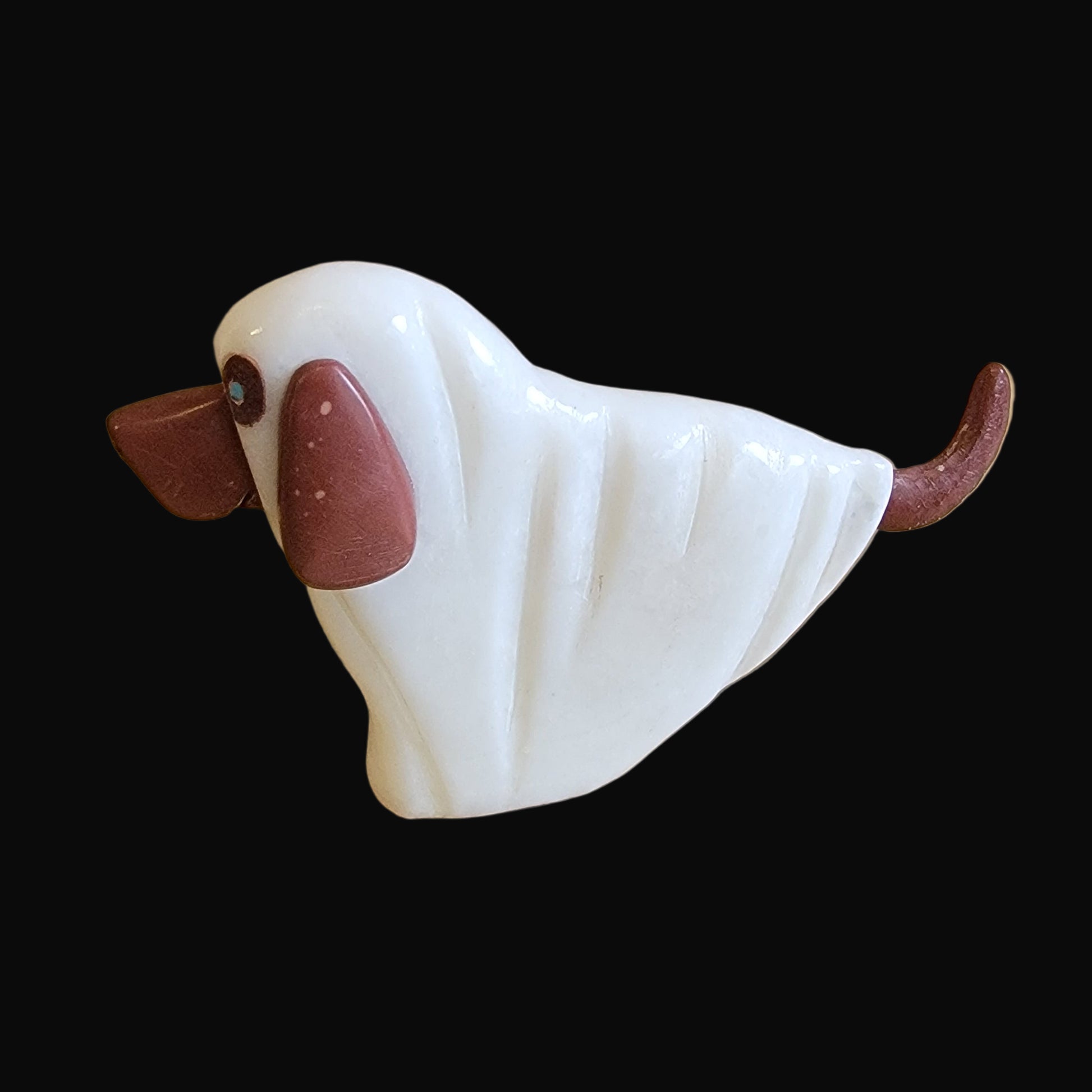 "I Ain't Afraid of No Ghosts" Pup/Dog in Halloween Ghost Sheet Zuni Fetish