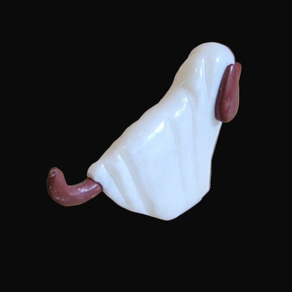 "I Ain't Afraid of No Ghosts" Pup/Dog in Halloween Ghost Sheet Zuni Fetish