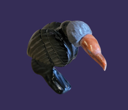 Zuni Fetish Black Marble Vulture/Buzzard Patiently Watches and Waits