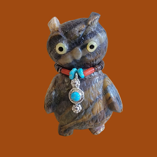 Owl Decked Out for Halloween Zuni Fetish