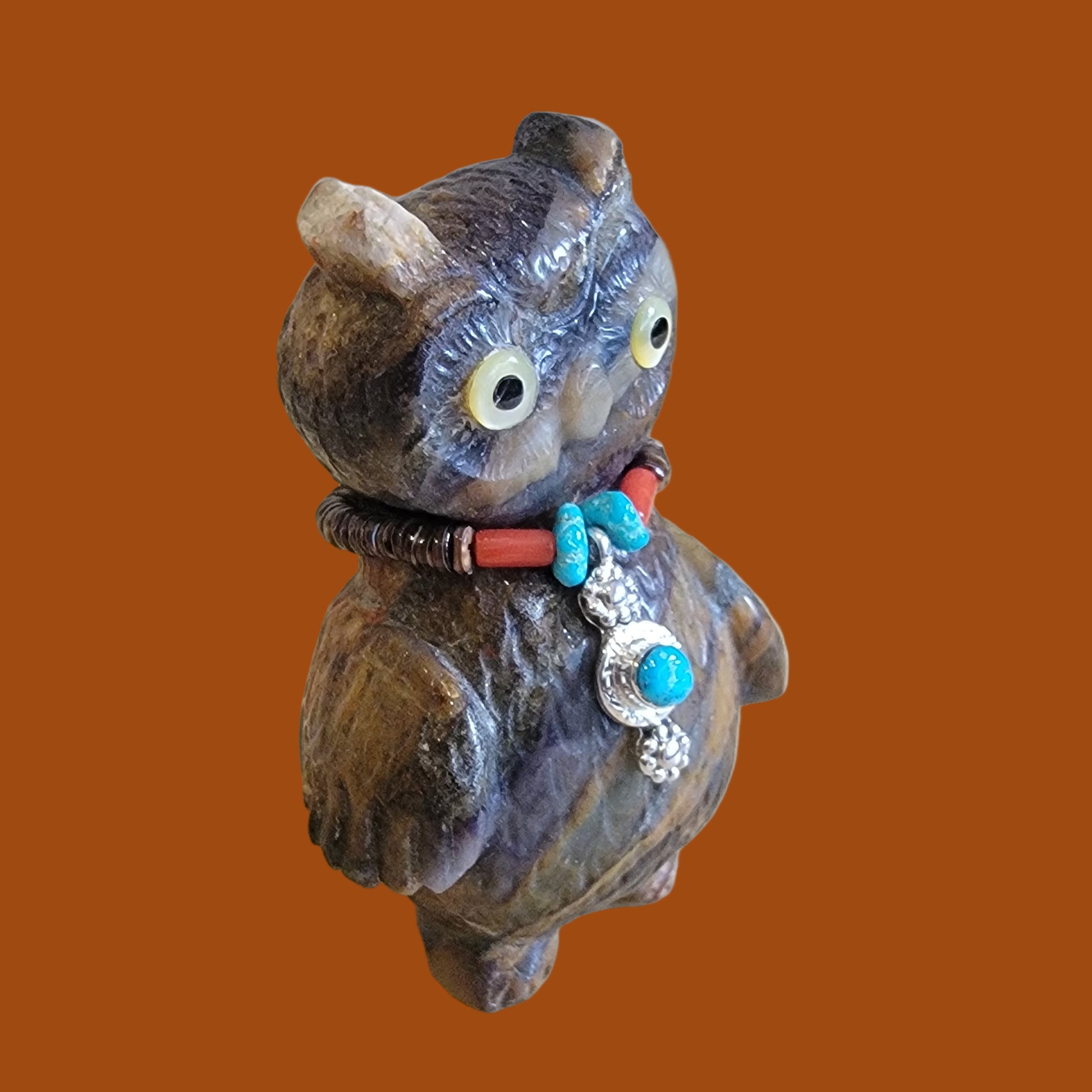 Owl Decked Out for Halloween Zuni Fetish
