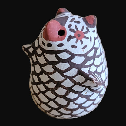 Miniature Great Horned Owl Zuni Pueblo Indian Pottery