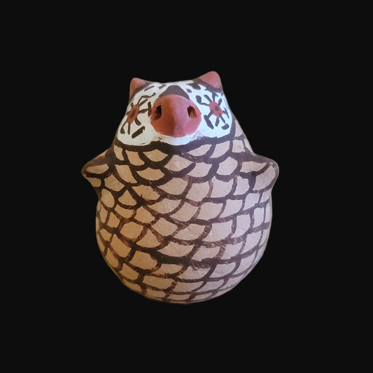 Miniature Zuni Autumn Owl Pueblo Indian Pottery