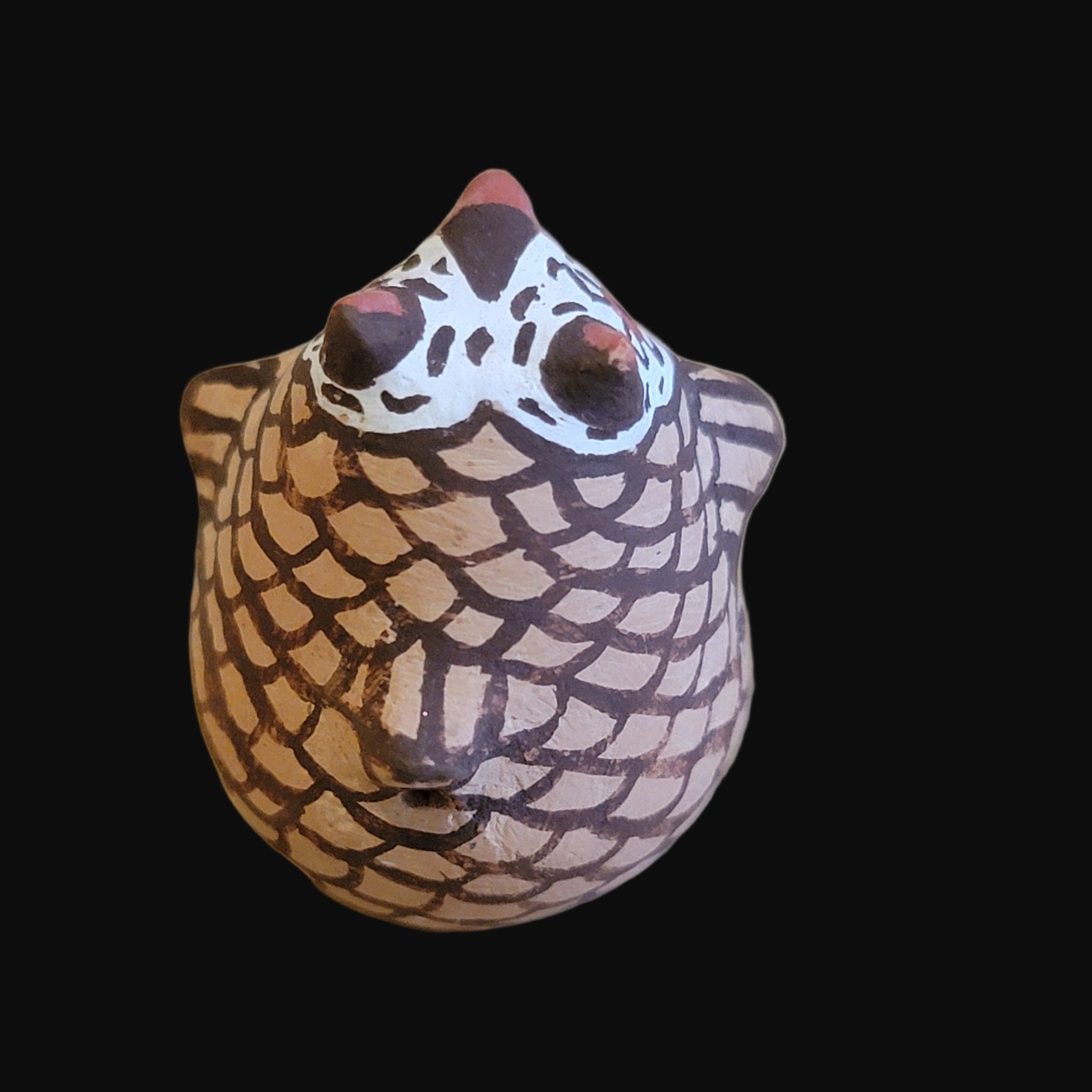 Miniature Zuni Autumn Owl Pueblo Indian Pottery