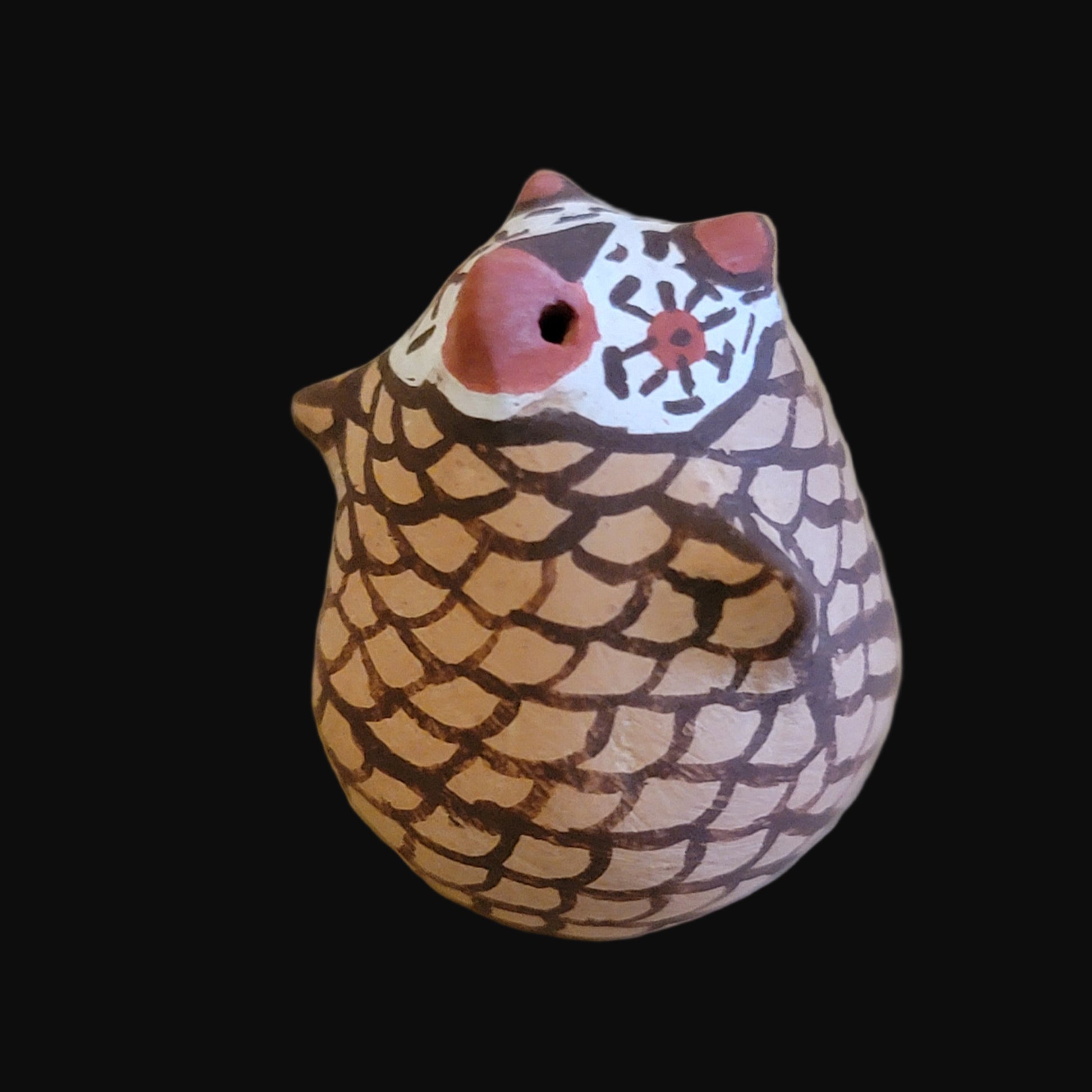 Miniature Zuni Autumn Owl Pueblo Indian Pottery