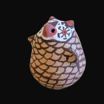 Miniature Zuni Autumn Owl Pueblo Indian Pottery