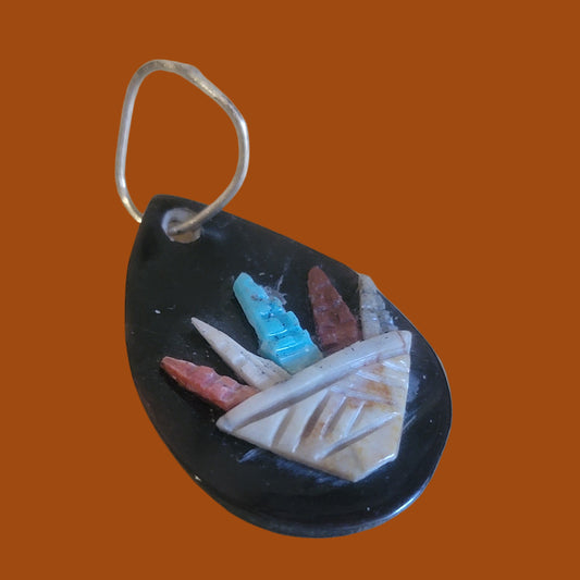 Harvest Necklace w/Corn Zuni Pendant Indian Jewelry