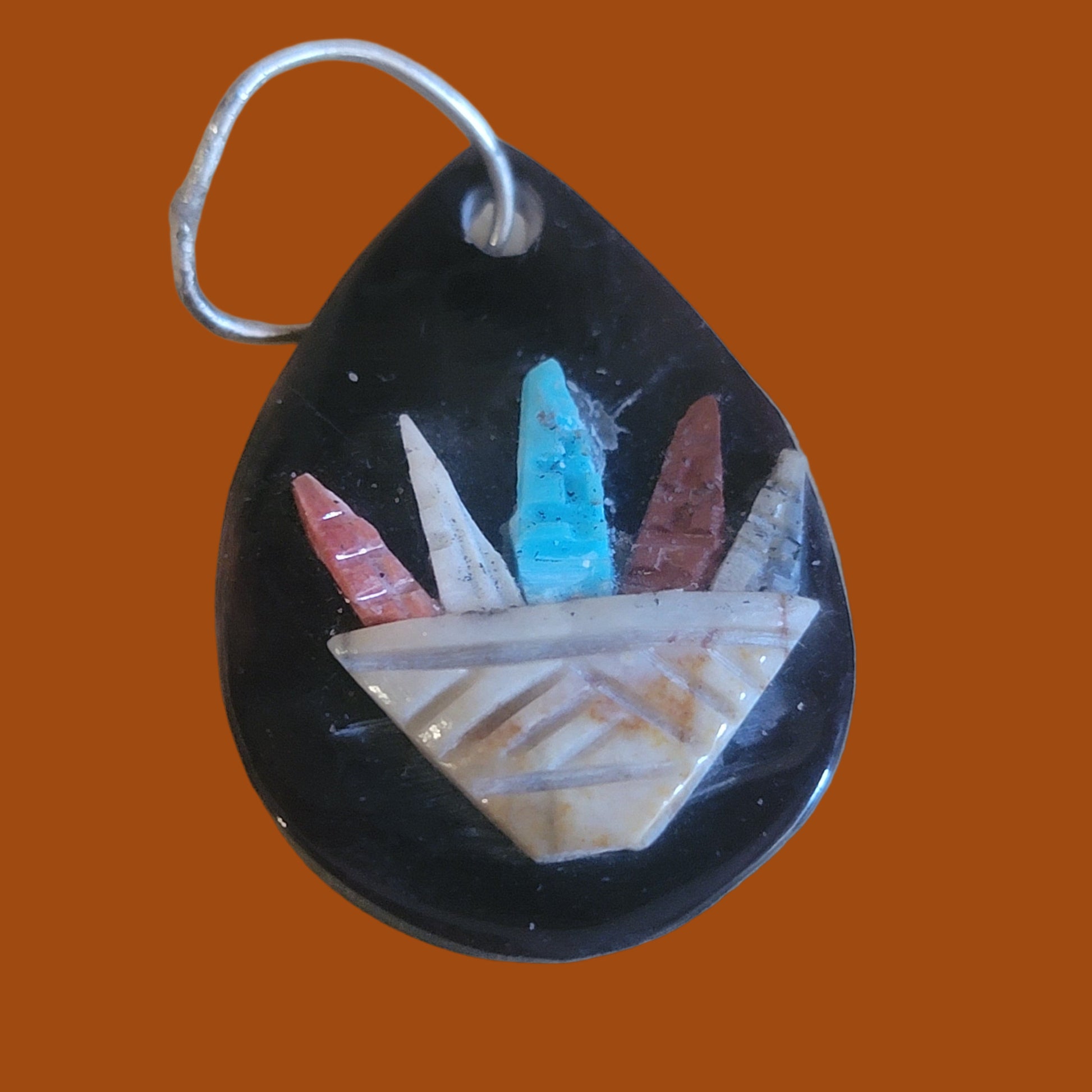 Harvest Necklace w/Corn Zuni Pendant Indian Jewelry