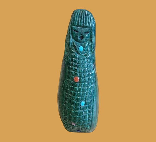 Malachite Zuni Double Maiden/Corn Maiden Zuni Fetish