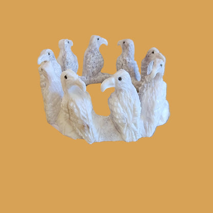 A Circle of Nine Antler Eagles (Convocation) Zuni Fetish