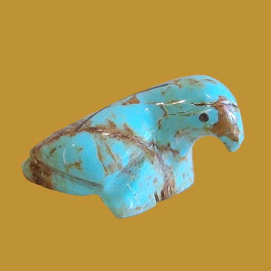 Turquoise Crosswinged Eagle Zuni Fetish