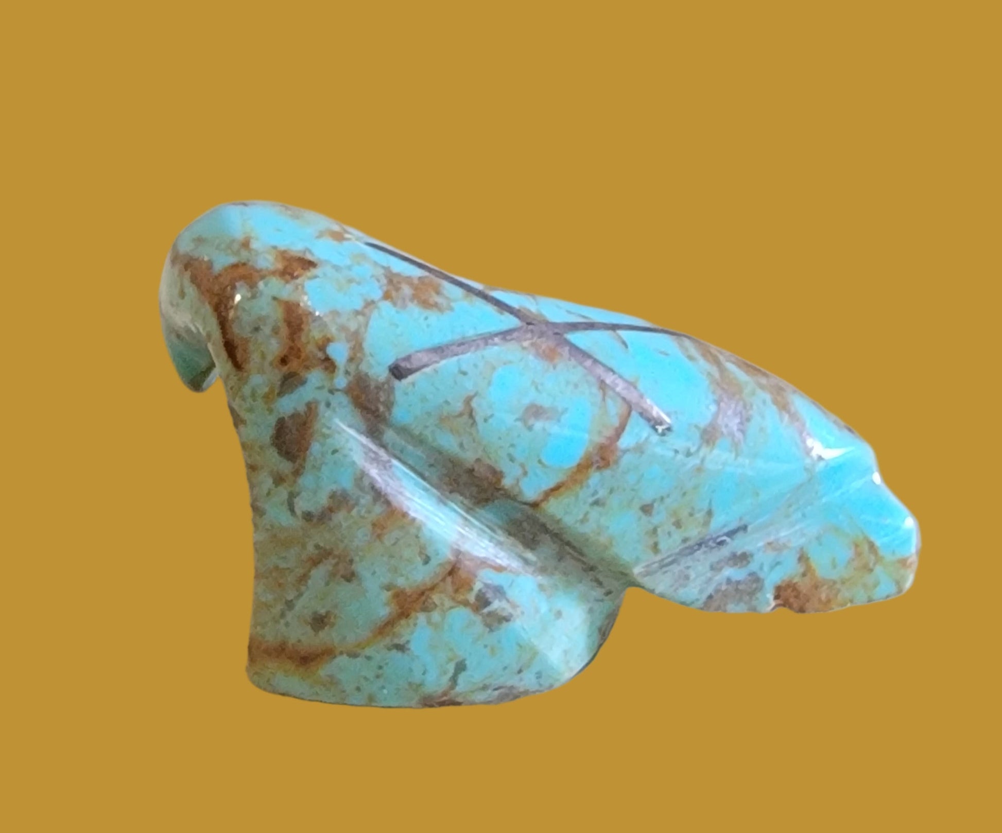 Turquoise Crosswinged Eagle Zuni Fetish