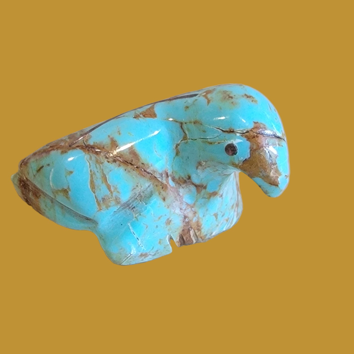 Turquoise Crosswinged Eagle Zuni Fetish