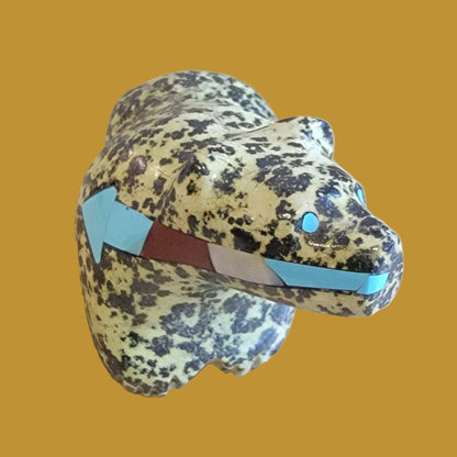 Poweful Argite Bear w/ Impressive Sweeping Heartline Zuni Fetish