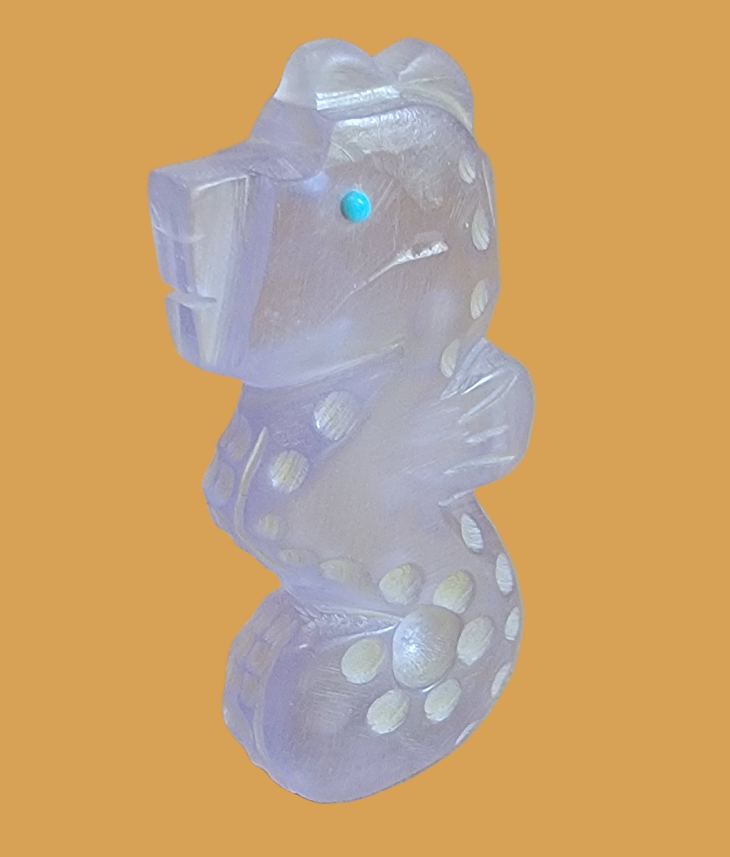 Pale Purple Surfite Seahorse Zuni Fetish