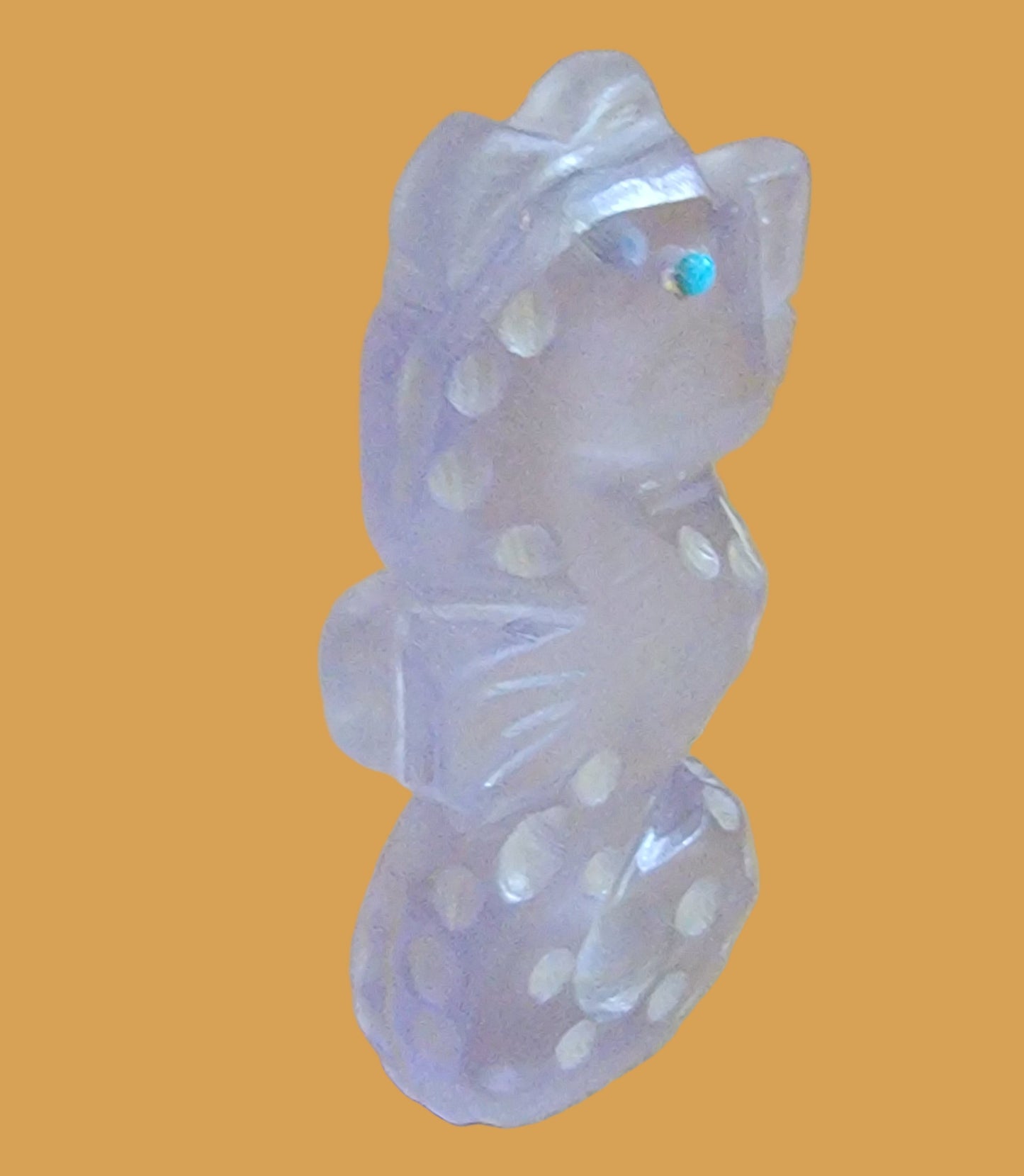 Pale Purple Surfite Seahorse Zuni Fetish
