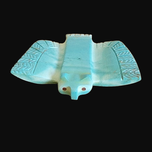 Turquoise Soaring Halloween Bat Zuni Fetish