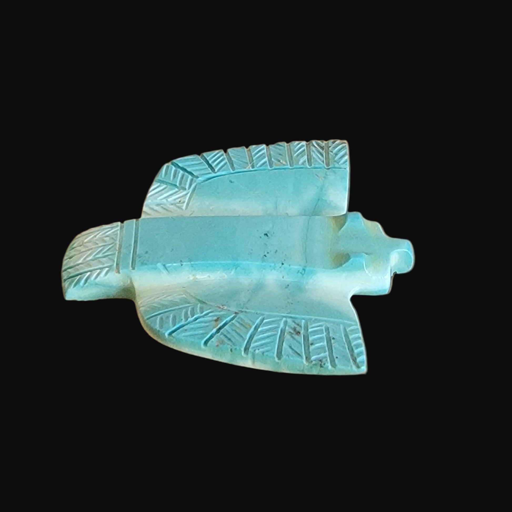 Turquoise Soaring Halloween Bat Zuni Fetish