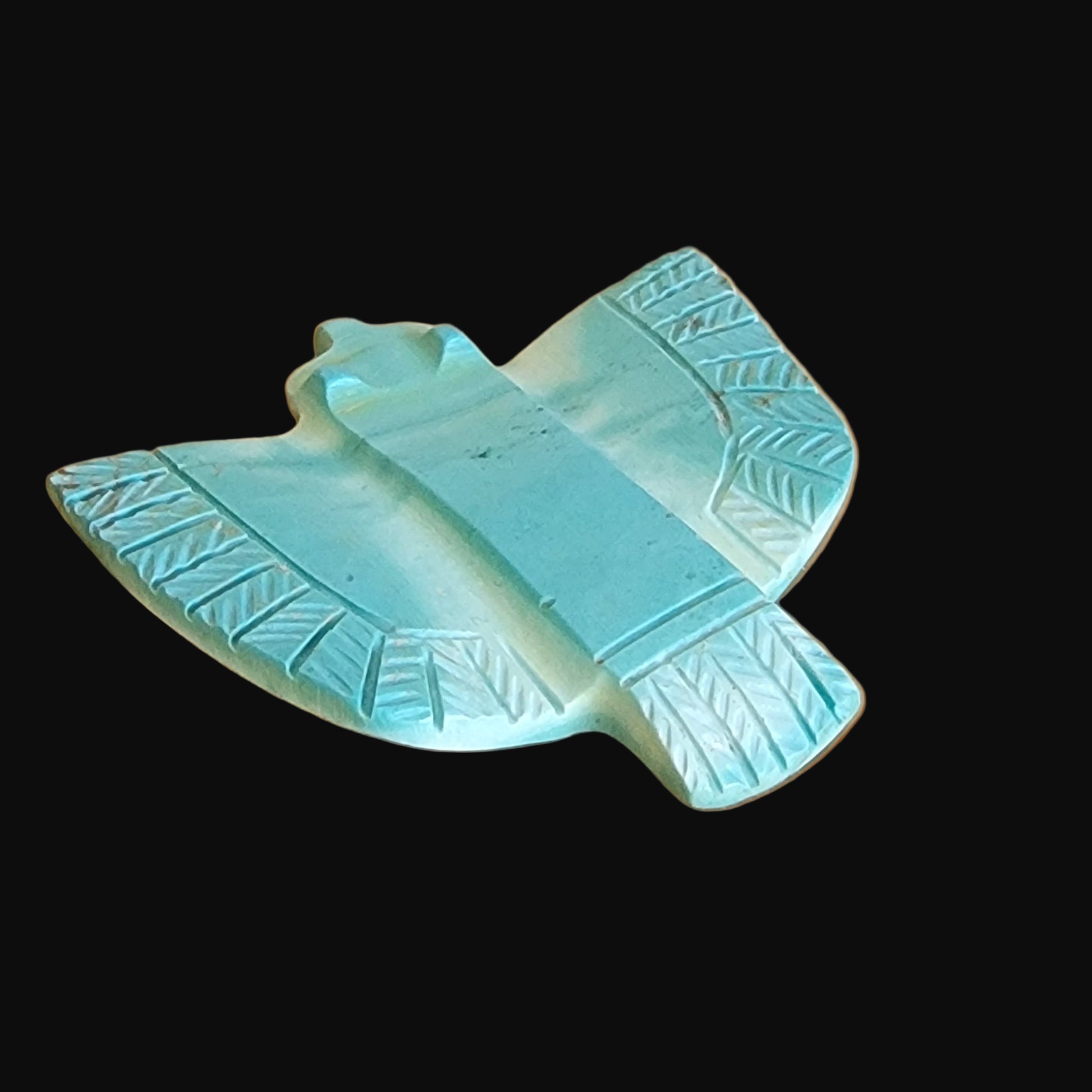 Turquoise Soaring Halloween Bat Zuni Fetish