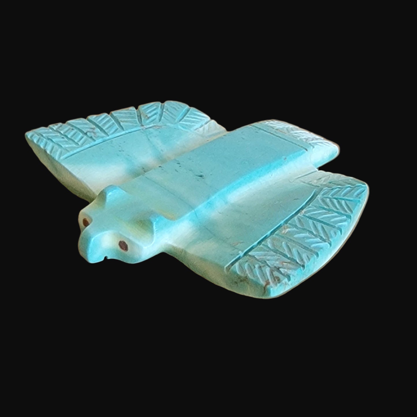 Turquoise Soaring Halloween Bat Zuni Fetish