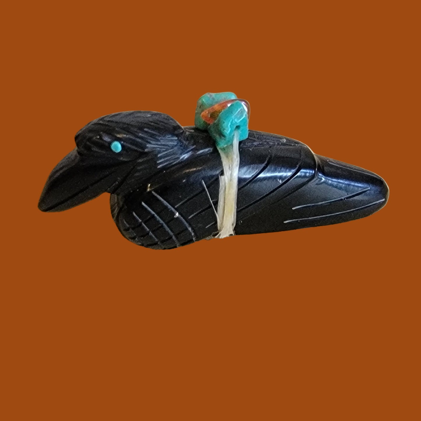 "The Raven" w/Pack Zuni Fetish