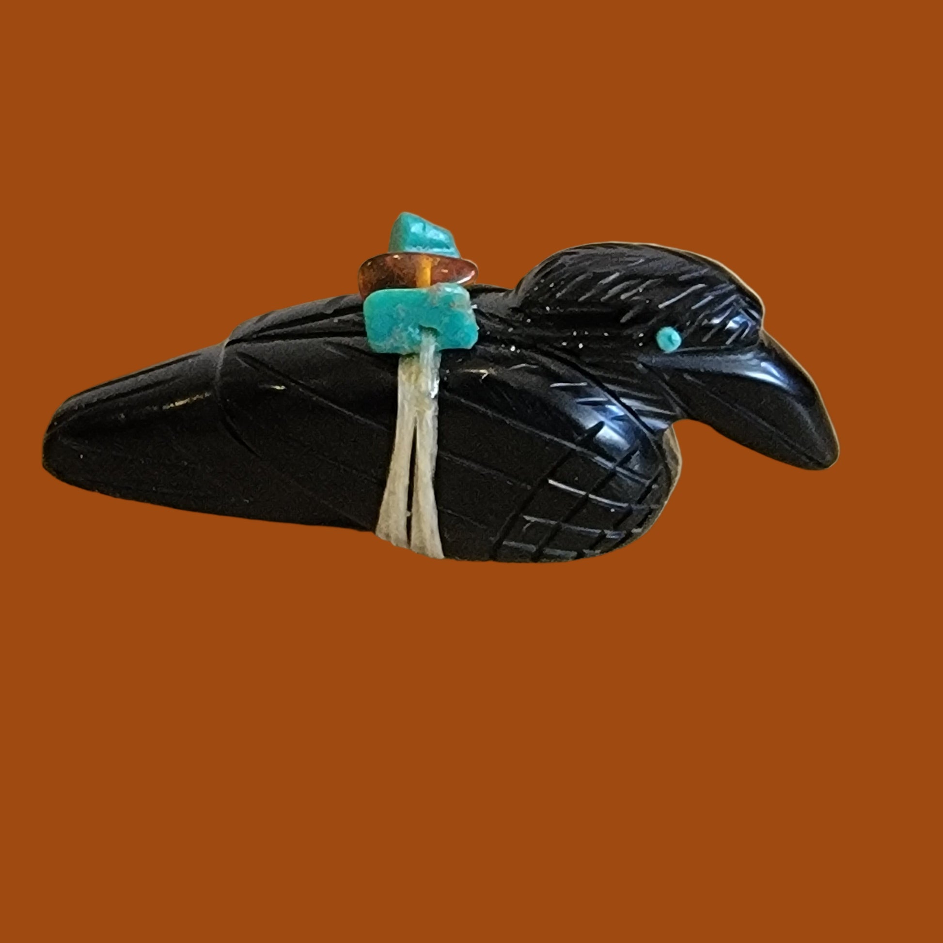 "The Raven" w/Pack Zuni Fetish