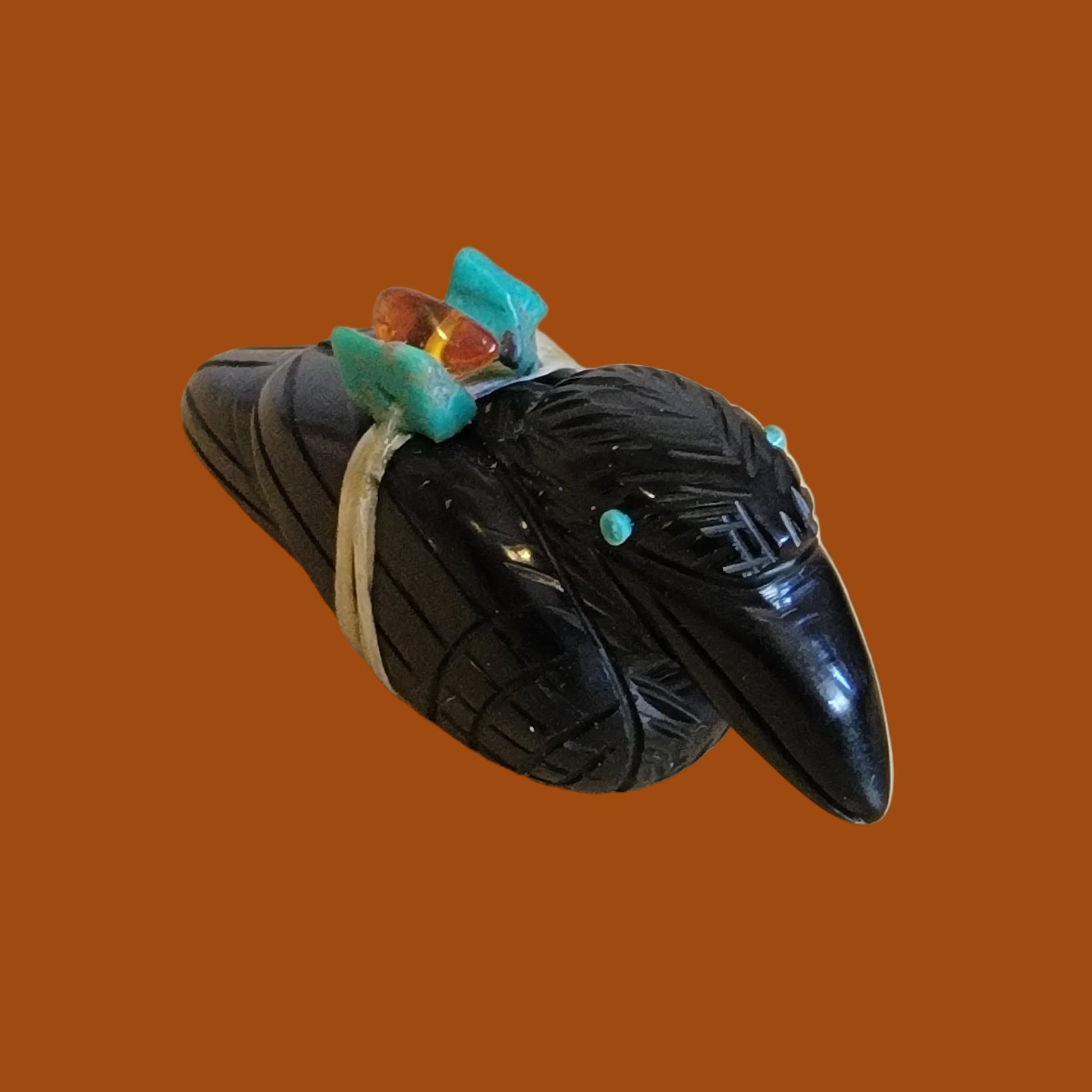 "The Raven" w/Pack Zuni Fetish