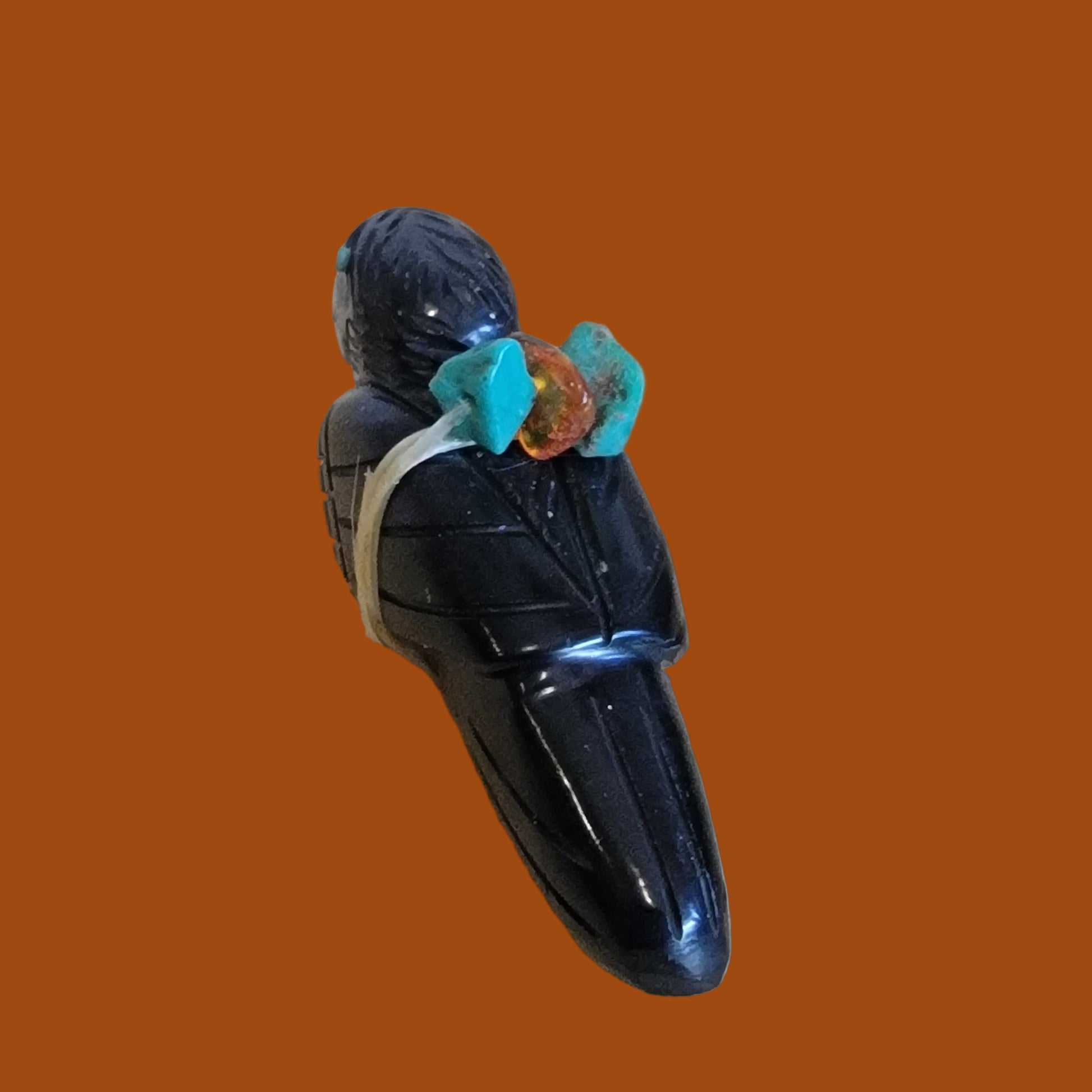 "The Raven" w/Pack Zuni Fetish