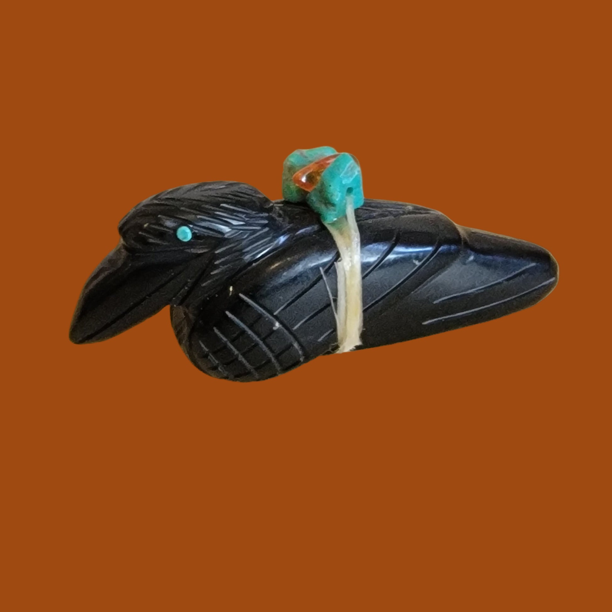 "The Raven" w/Pack Zuni Fetish