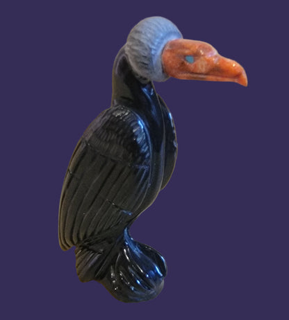 Amazing and Scary Salivating Vulture Zuni Fetish