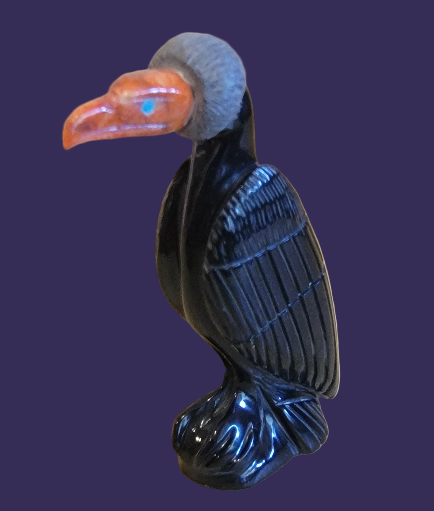 Amazing and Scary Salivating Vulture Zuni Fetish