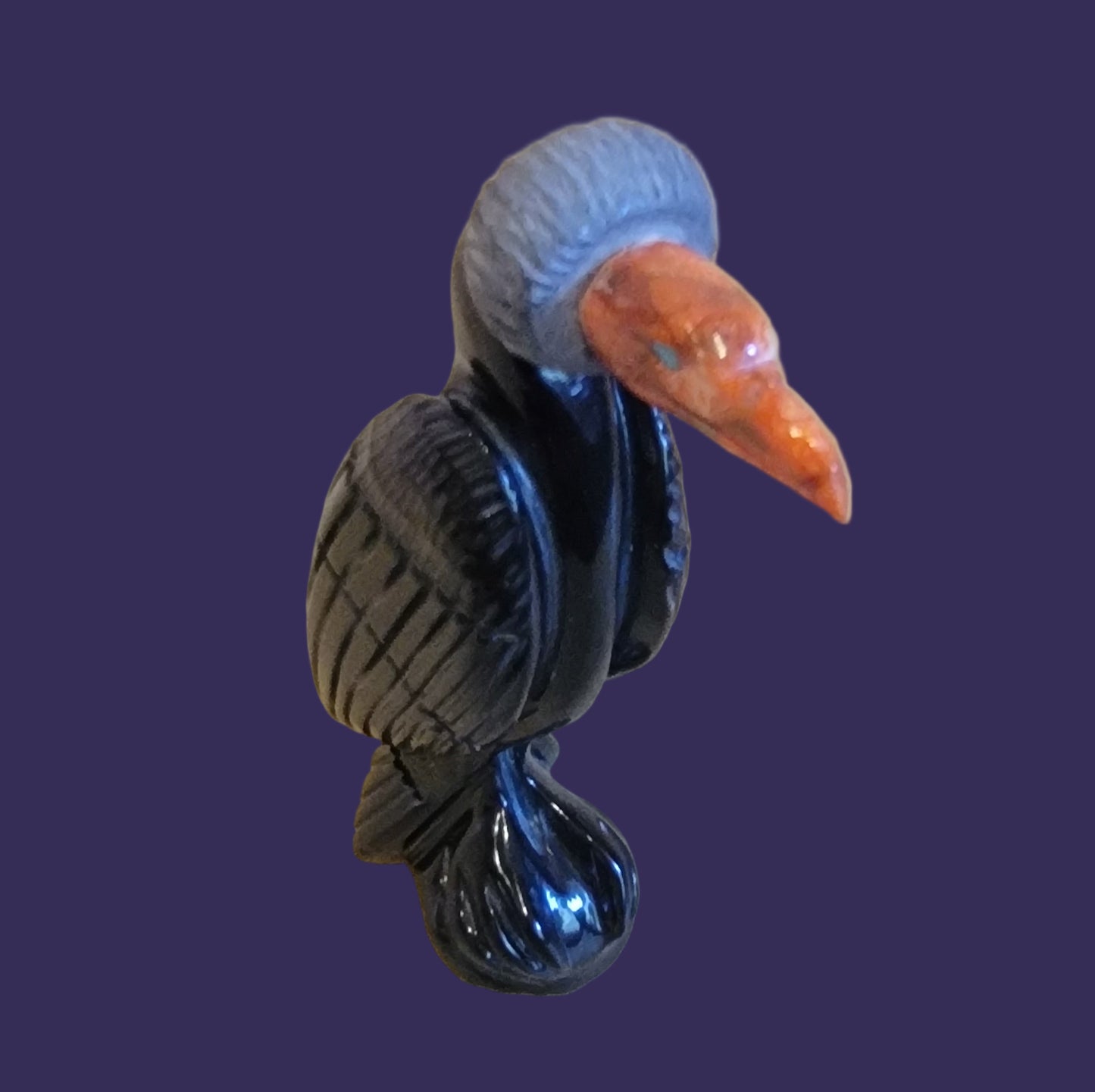 Amazing and Scary Salivating Vulture Zuni Fetish