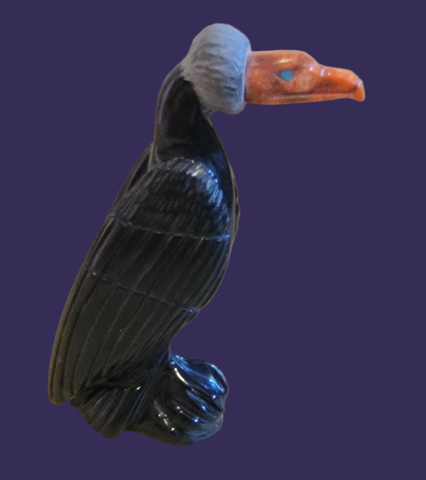 Amazing and Scary Salivating Vulture Zuni Fetish