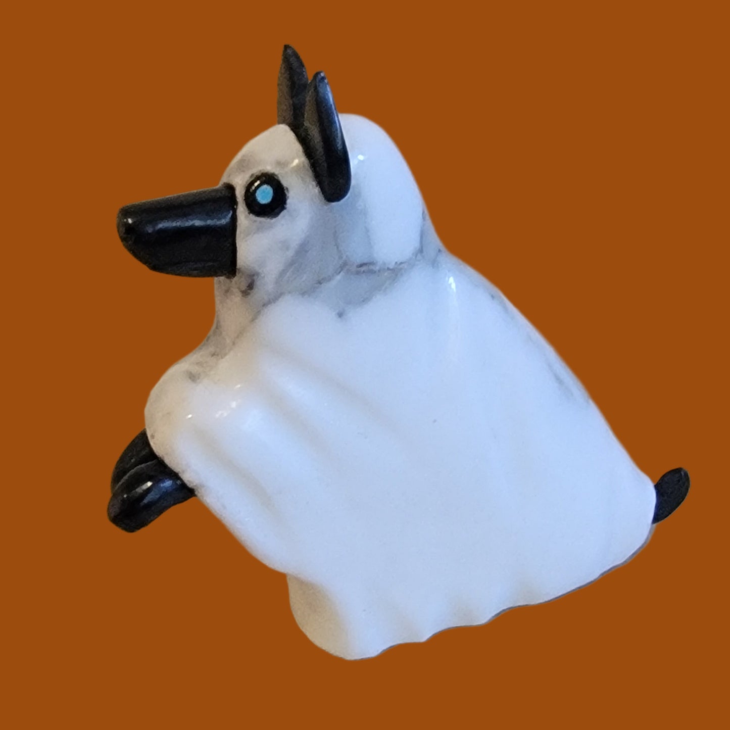 Begging For Halloween Treats Ghost Dog/Pup Zuni Fetish