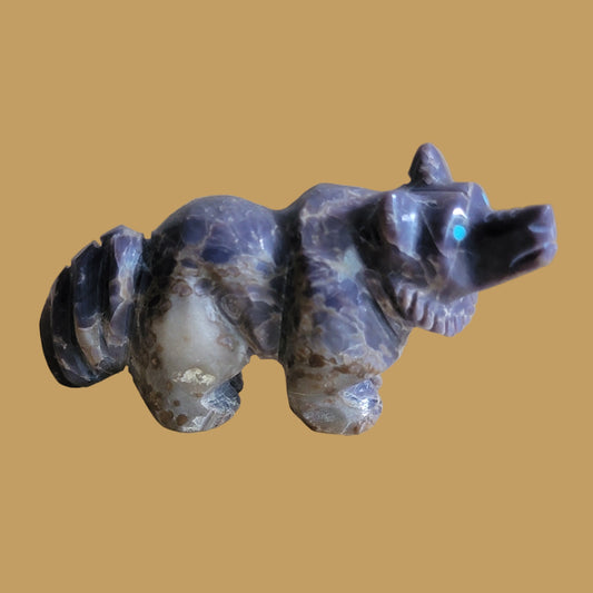 Purple Violite Navajo Wolf Zuni Fetish